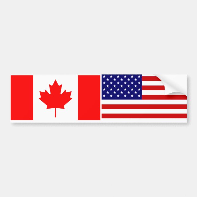 Autocollant De Voiture Le Canada États-Unis (Devant)