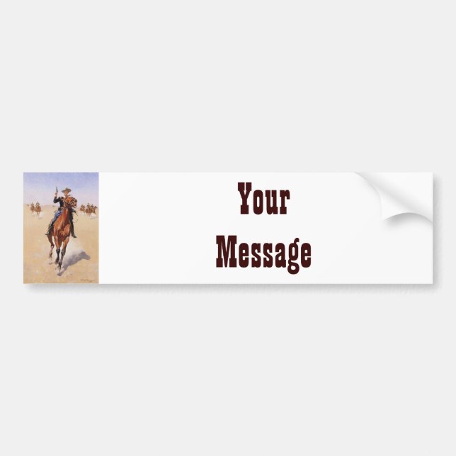 Autocollant De Voiture Le cavalier par Frederic Remington (Devant)