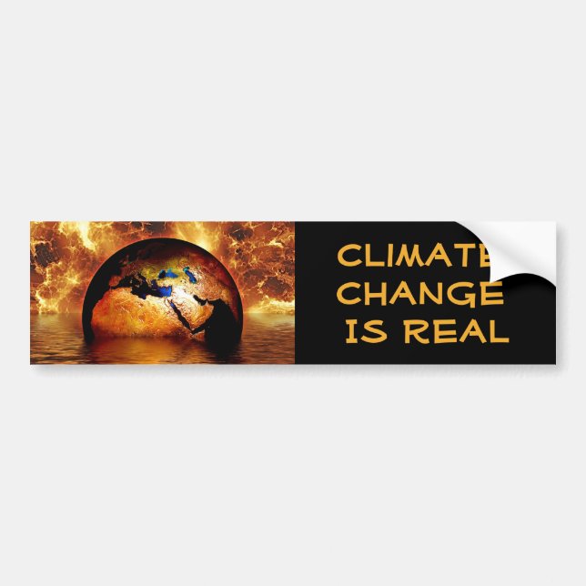 Autocollant De Voiture Le "changement climatique est Real avec la terre (Devant)
