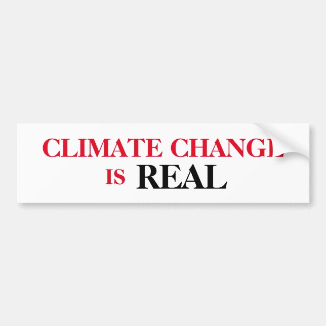 Autocollant De Voiture Le Changement Climatique Est Un Véritable Sticker (Devant)
