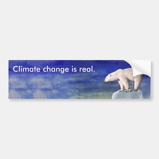 Autocollant De Voiture Le changement climatique est vrai adhésif pour (Devant)