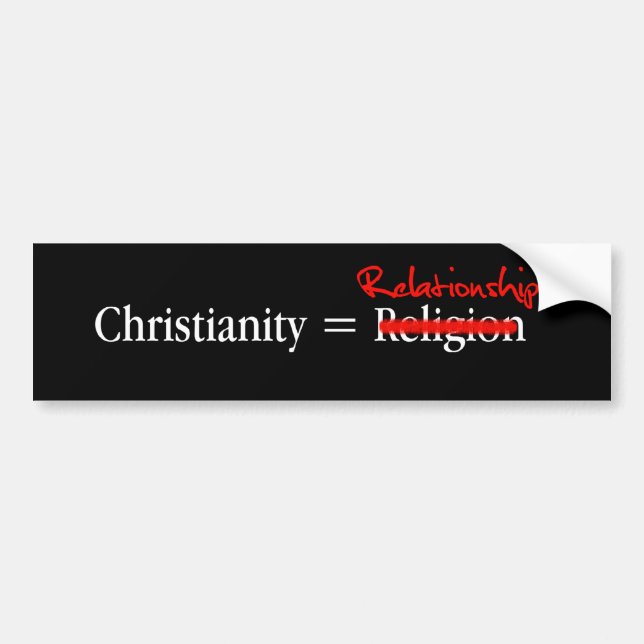Autocollant De Voiture Le christianisme n'est pas une religion (Devant)