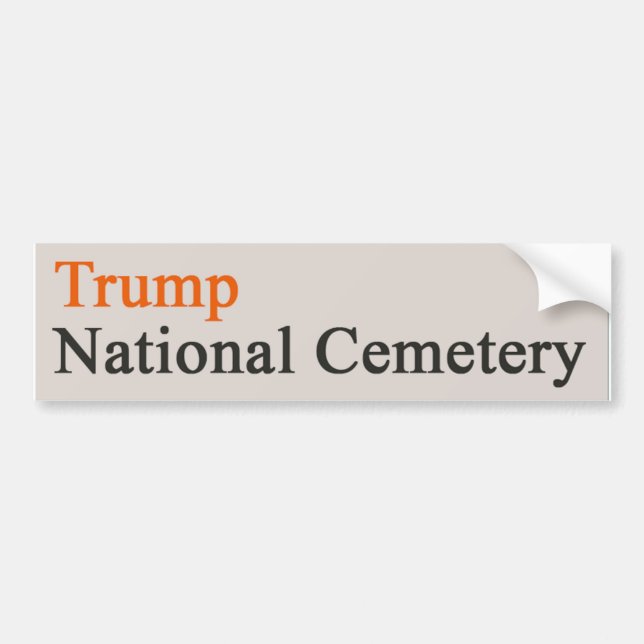 Autocollant De Voiture Le cimetière national de Trump — Beige-Orange (Devant)