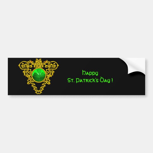 AUTOCOLLANT DE VOITURE LE COEUR CELTIQUE DE SAINT PATRICK (Devant)