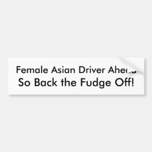 Autocollant De Voiture Le conducteur asiatique féminin dégagent l'adhé
