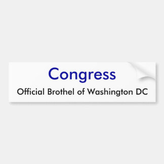 Autocollant De Voiture Le congrès, bordel officiel de Washington DC