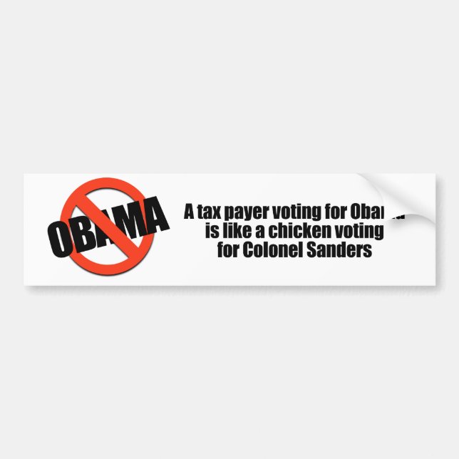 Autocollant De Voiture Le contribuable votant pour Obama est comme un (Devant)