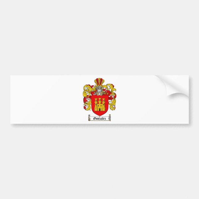 AUTOCOLLANT DE VOITURE LE CREST DE FAMILLE DE GONZALEZ - MANTEAU DE (Devant)