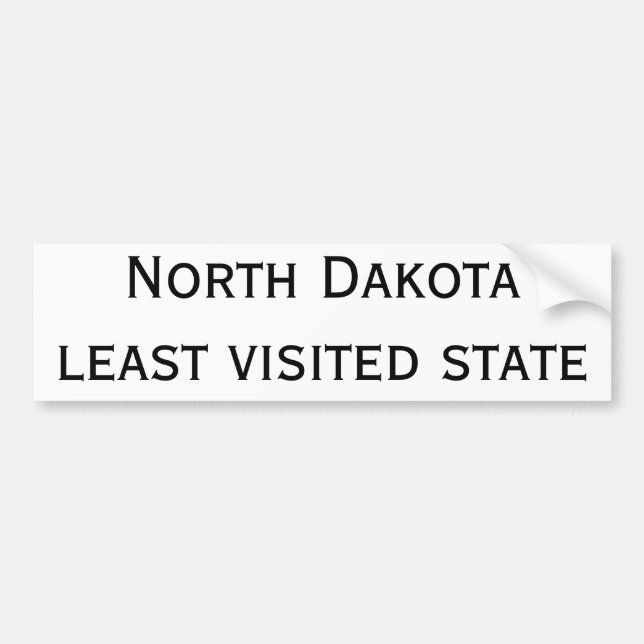 Autocollant De Voiture Le Dakota du Nord moindre bumpersticker visité (Devant)