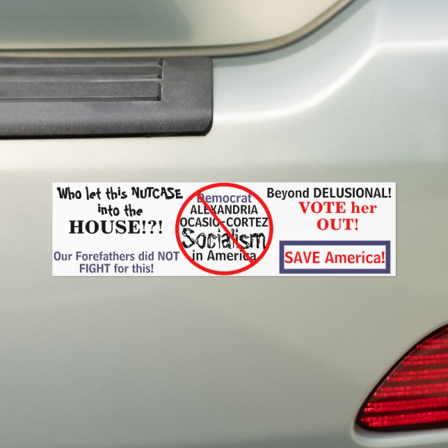 Autocollant De Voiture Le démocrate Alexandria Ocasio-Cortez Socialisme (En voiture)