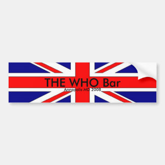 Autocollant De Voiture le drapeau de Britannique, L'OMS barrent, DM 2008