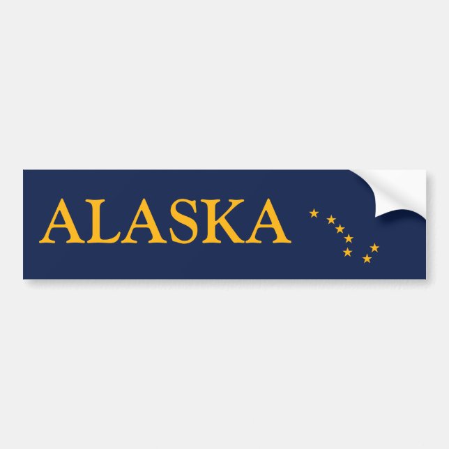 Autocollant De Voiture Le drapeau de l'Alaska (Devant)