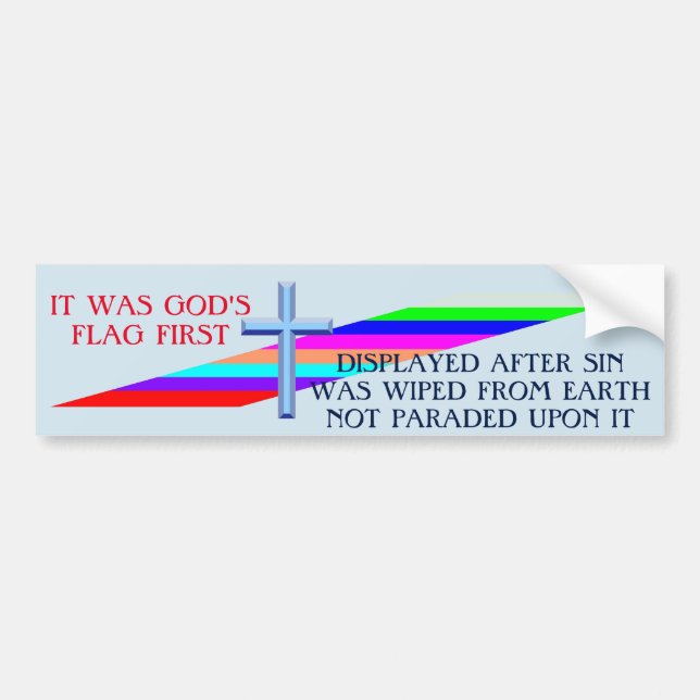 AUTOCOLLANT DE VOITURE LE DRAPEAU D'UN DIEU (Devant)