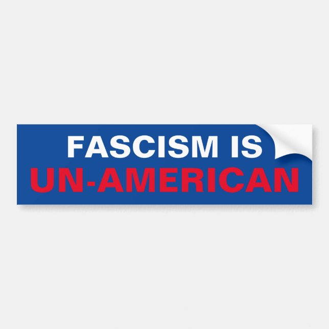 AUTOCOLLANT DE VOITURE LE FASCISME EST UN AMÉRICAIN (Devant)