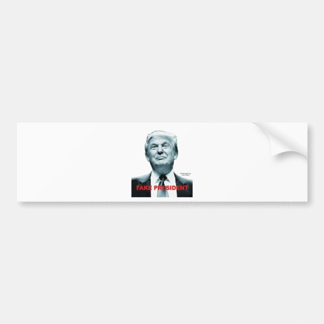 Autocollant De Voiture Le faux président (Trump) (Devant)