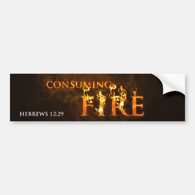Autocollant De Voiture Le feu consumant (Devant)