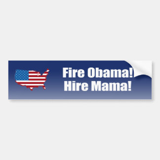 Autocollant De Voiture Le feu Obama. Maman de location