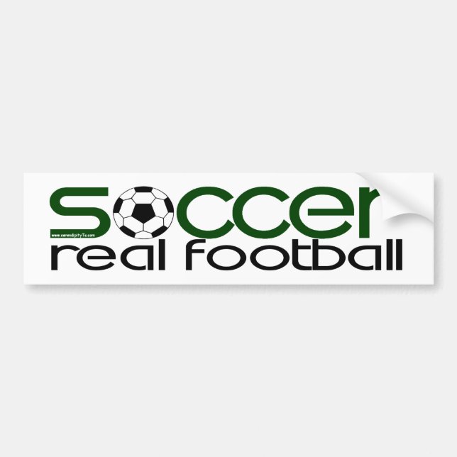 Autocollant De Voiture Le football = le vrai football (Devant)