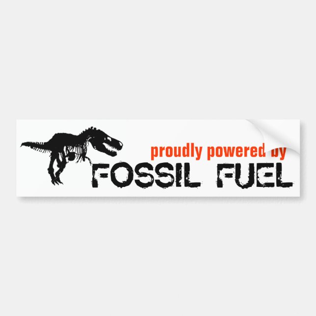 Autocollant De Voiture Le fossile a rempli de combustible 2 (Devant)