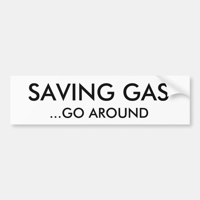 AUTOCOLLANT DE VOITURE LE GAZ D'ÉCONOMIE,… CIRCULENT (Devant)