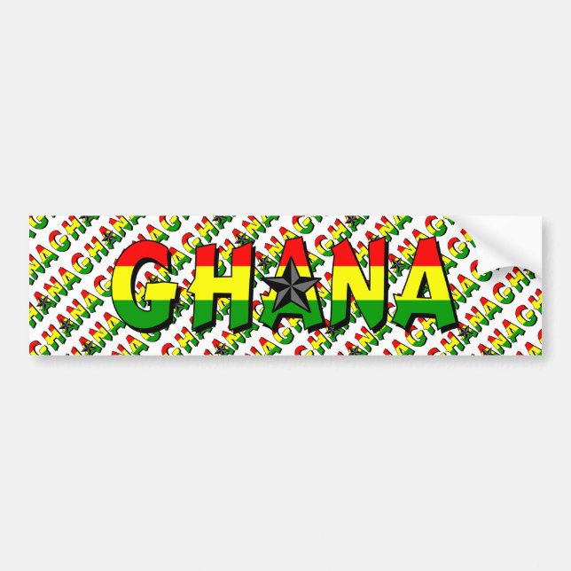 Autocollant De Voiture Le Ghana (Devant)