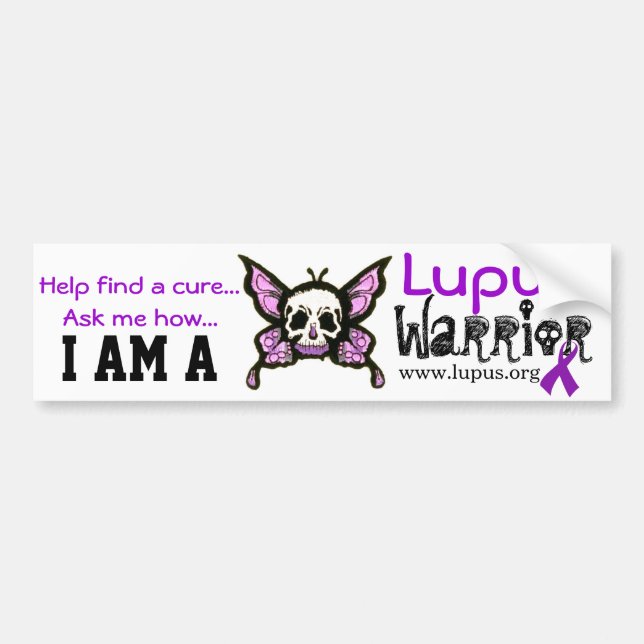 Autocollant De Voiture Le guerrier de lupus… n'abandonnent jamais ! (Devant)