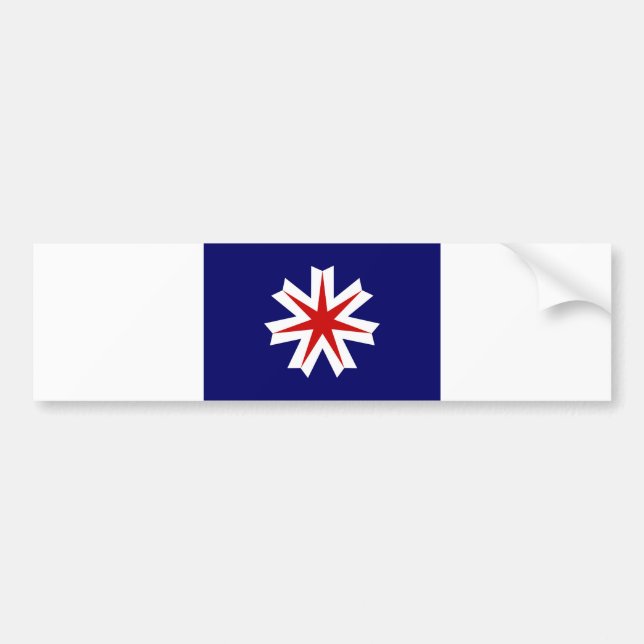 Autocollant De Voiture le Hokkaido de préfecture de drapeau de région de (Devant)