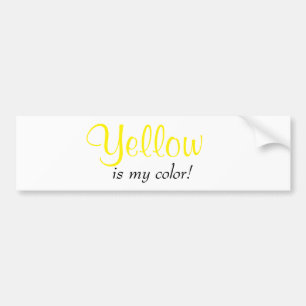 Autocollant De Voiture Le jaune est ma couleur