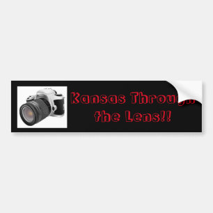 Autocollant De Voiture Le Kansas à travers le pare-chocs de lentilles
