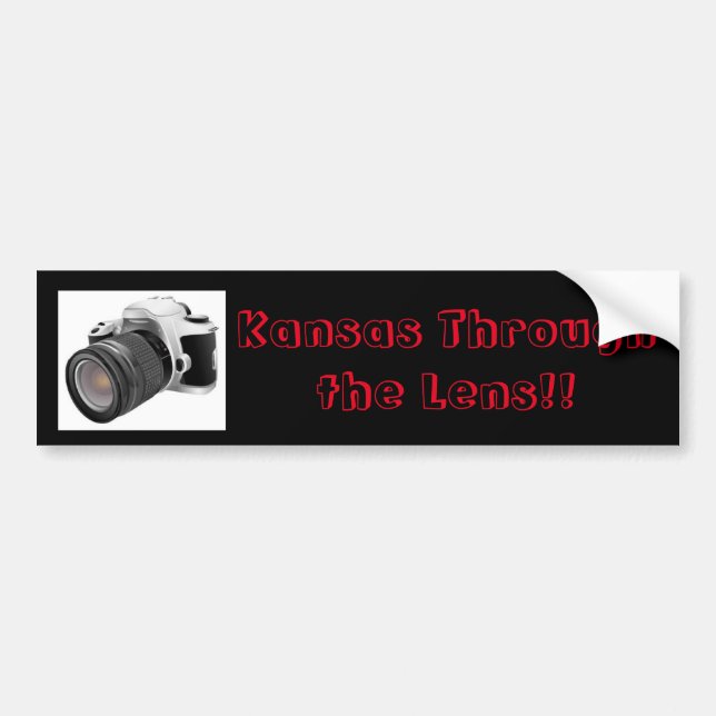 Autocollant De Voiture Le Kansas à travers le pare-chocs de lentilles (Devant)