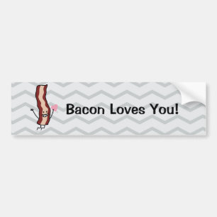 Autocollant De Voiture Le lard vous aime Valentine !
