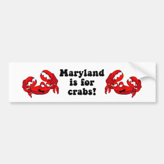 Autocollant De Voiture Le Maryland est pour des crabes