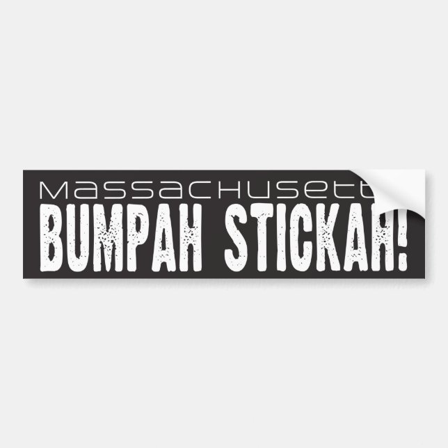 Autocollant De Voiture Le Massachusetts Bumpah Stickah ! Adhésif pour (Devant)