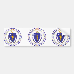 Autocollant De Voiture Le Massachusetts, Etats-Unis