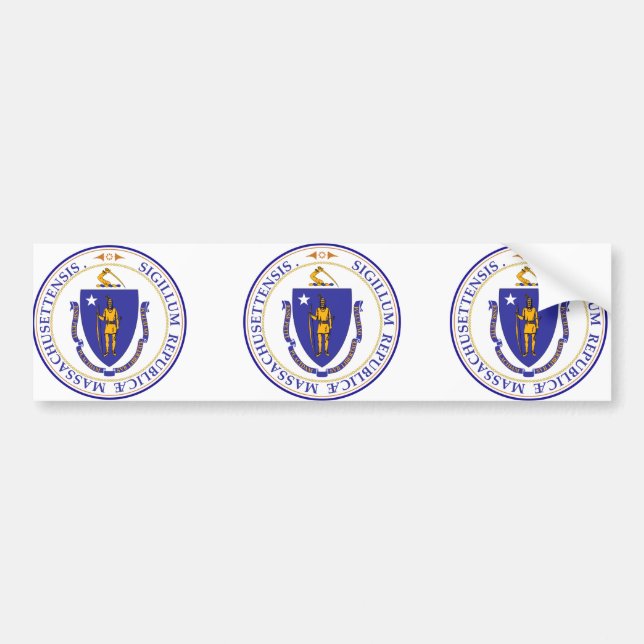 Autocollant De Voiture Le Massachusetts, Etats-Unis (Devant)
