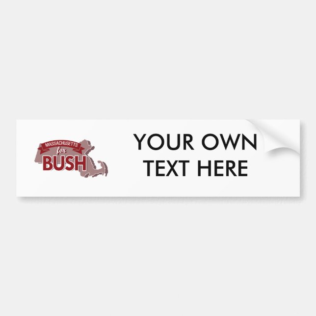 AUTOCOLLANT DE VOITURE LE MASSACHUSETTS POUR BUSH - .PNG (Devant)