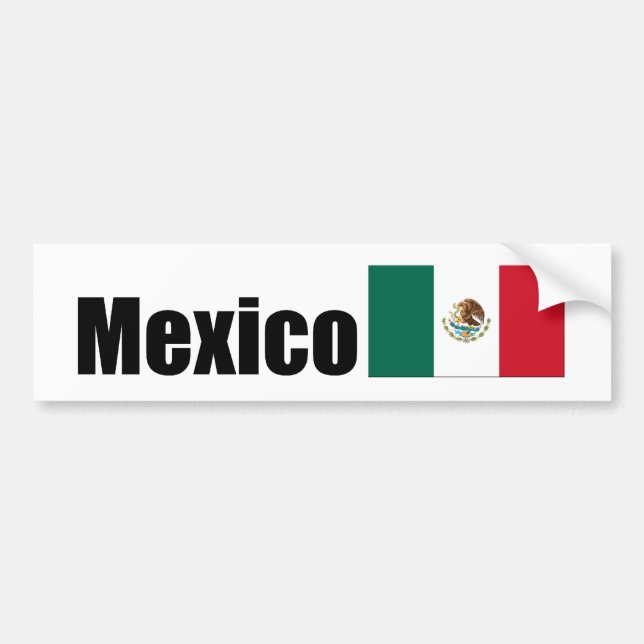 Autocollant De Voiture Le Mexique, drapeau mexicain (Devant)