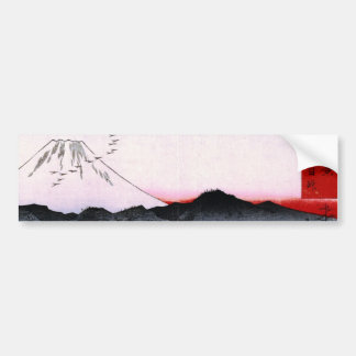Autocollant De Voiture Le mont Fuji et oiseaux au Japon circa des 1800s