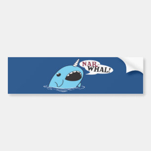 Autocollant De Voiture Le Narwhal bruyant