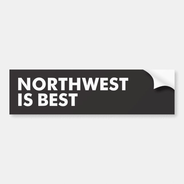 Autocollant De Voiture Le nord-ouest est le meilleur (Devant)