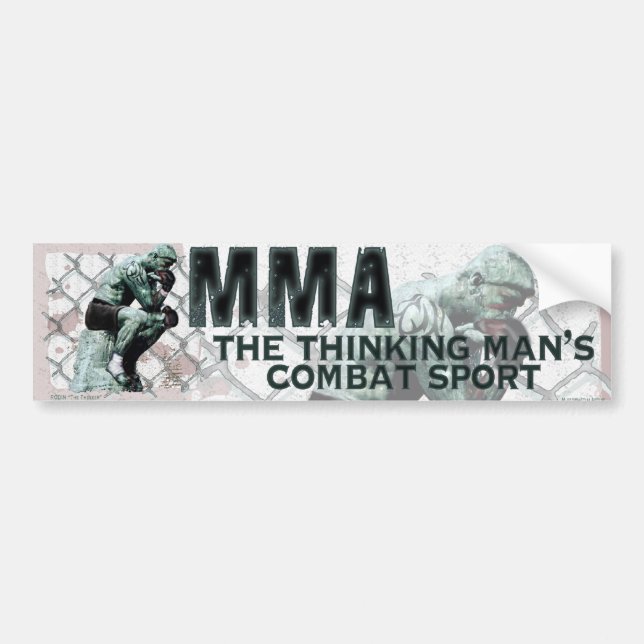 Autocollant De Voiture Le penseur de MIXED MARTIAL ART (Devant)
