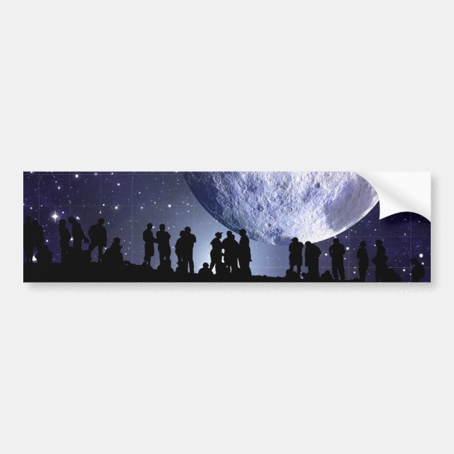 Autocollant De Voiture Le planétarium silhouette l'astronomie d'étoiles (Devant)
