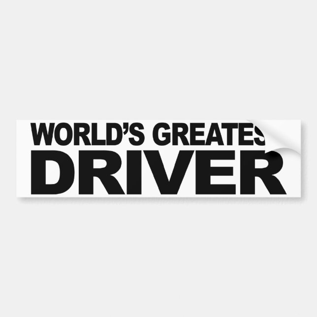 Autocollant De Voiture Le plus grand conducteur du monde (Devant)