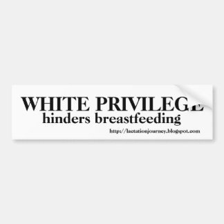 AUTOCOLLANT DE VOITURE LE PRIVILÈGE BLANC GÊNE L'ADHÉSIF POUR PARE-CHOCS