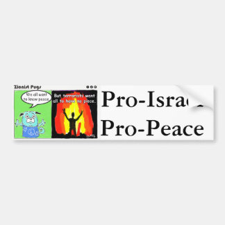 Autocollant De Voiture Le Pro-Israël, adhésif pour pare-chocs de Pro-Paix