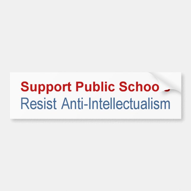Autocollant De Voiture Le public de soutien École-Résiste au (Devant)