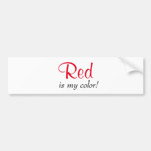 Autocollant De Voiture Le rouge mignon est ma couleur