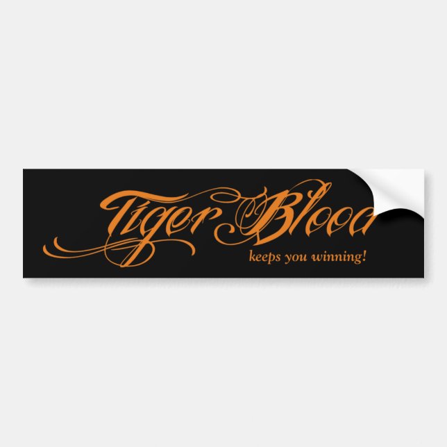 Autocollant De Voiture Le sang tigre (vous gagne toujours) (Devant)