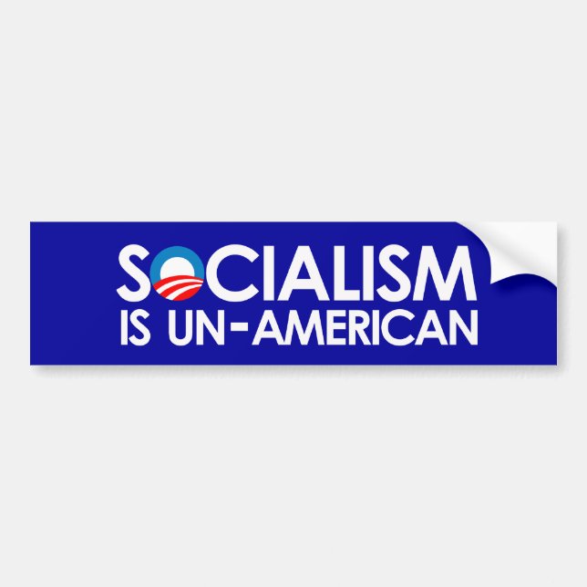 Autocollant De Voiture Le socialisme est UnAmerican (Devant)