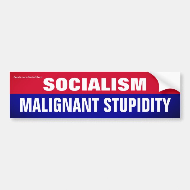 Autocollant De Voiture Le socialisme est une bêtise maligne (Devant)